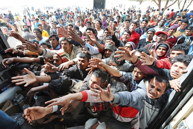Толпа беженцев