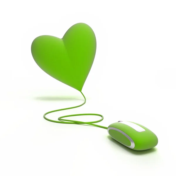 Зеленая Любовь онлайн — стоковое фото