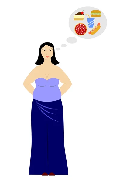 Толстая женщина — стоковый вектор