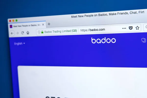 Badoo социальный вебсайт сети — стоковое фото